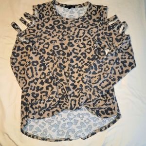 Cold shoulder sweater